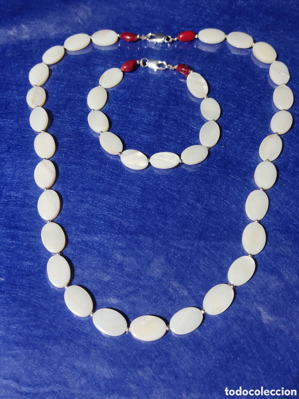 Joyeria: Juego de collar y pulsera de n&aacute;car. - Foto 1