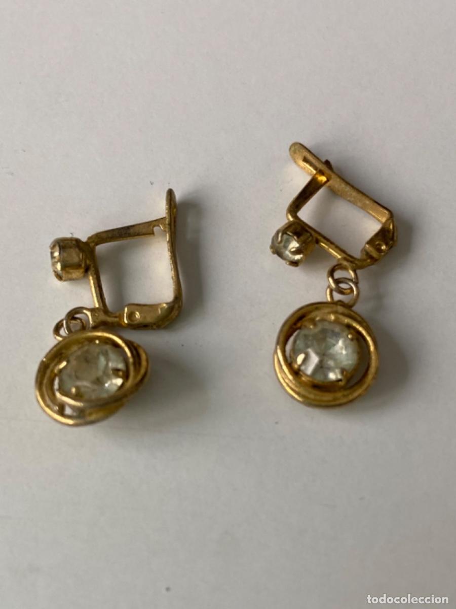 Joalharia: C-203-18. Pendientes indumentaria. Ba&ntilde;o de oro y zafiros...