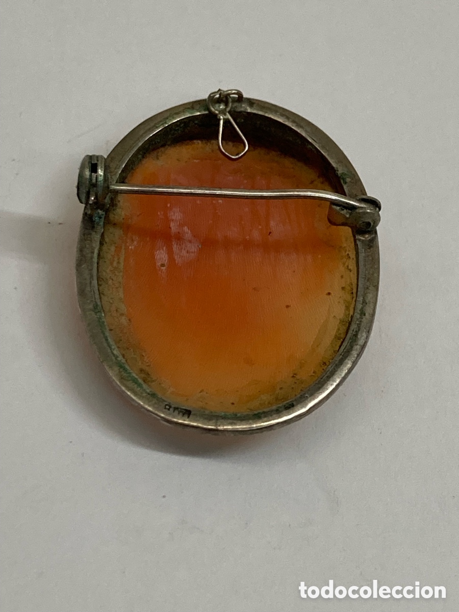 Joyeria: Broche de plata y camafeo antiguo /B26 - Foto 2