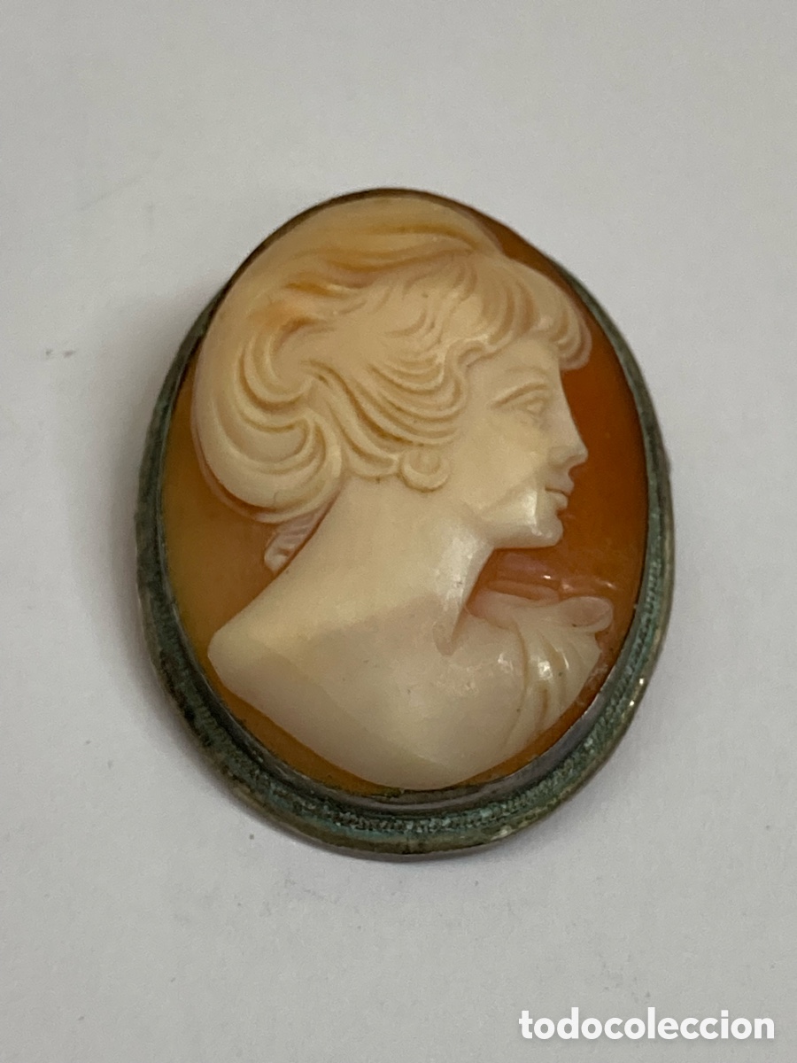 Joyeria: Broche de plata y camafeo antiguo /B26 - Foto 1
