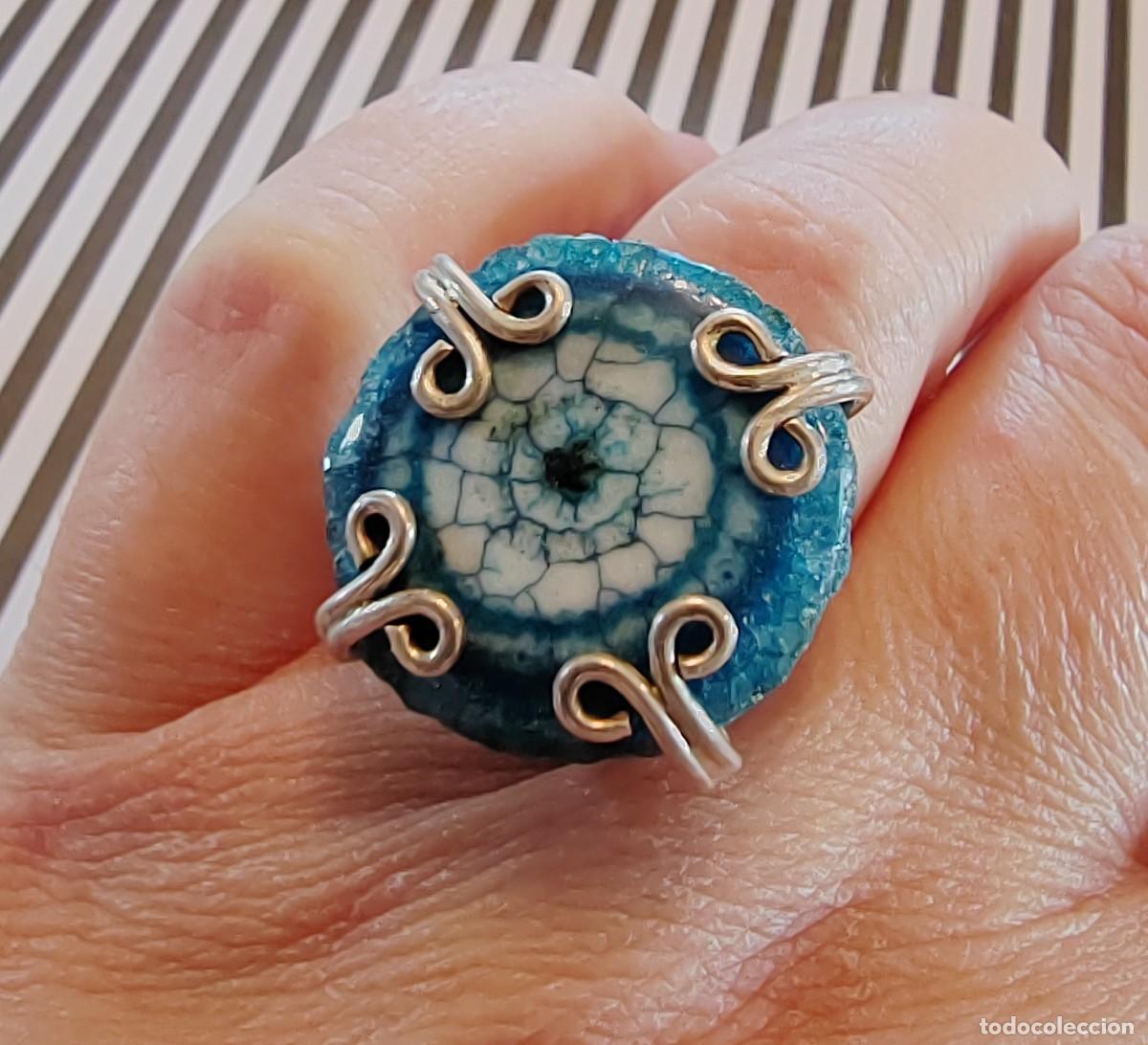 Joyeria: Anillo Plata de Ley con Drusa de &Aacute;gata - Foto 1
