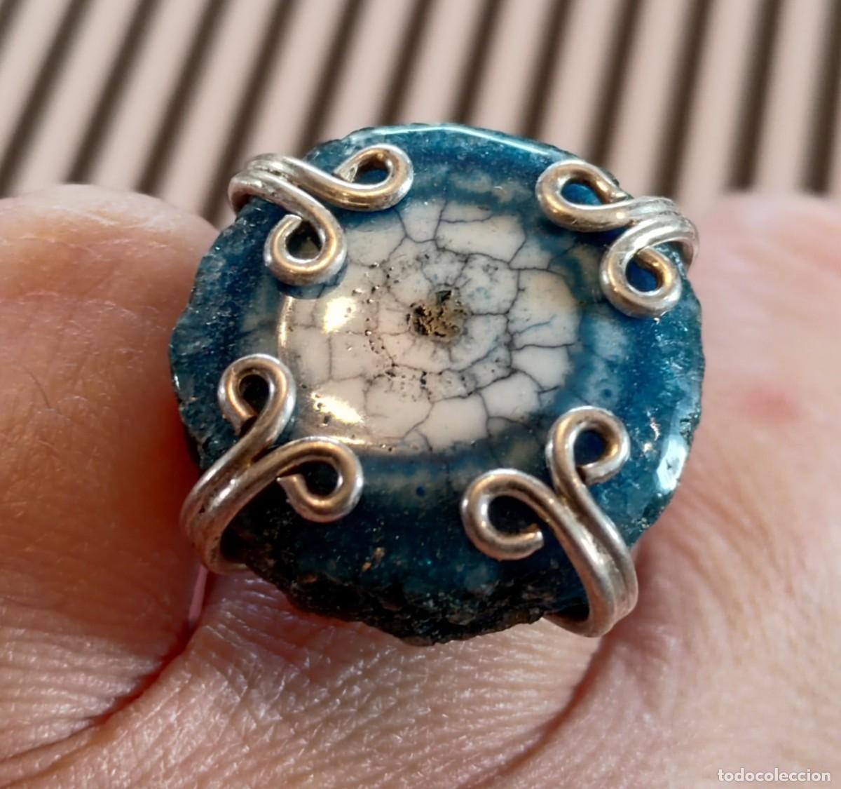 Joyeria: Anillo Plata de Ley con Drusa de &Aacute;gata - Foto 3