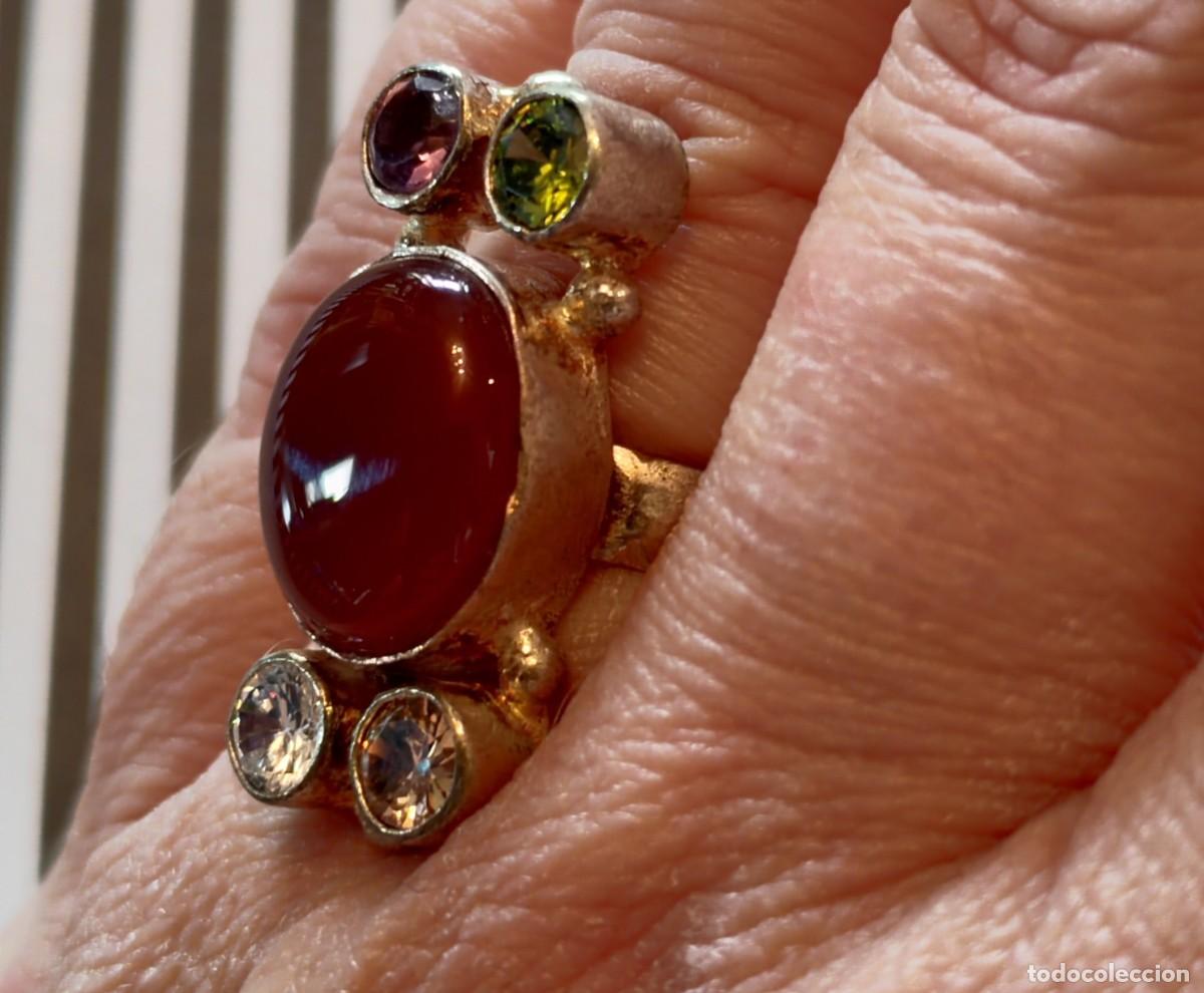 Joyeria: Anillo Plata de Ley con Cornalina - Foto 3