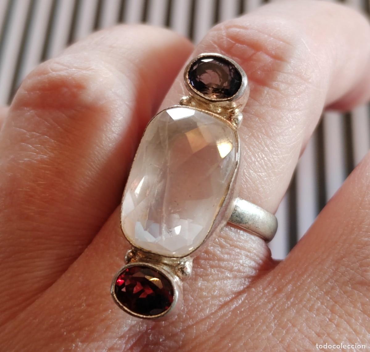 Joyeria: Anillo Plata de Ley con Cuarzo - Foto 1