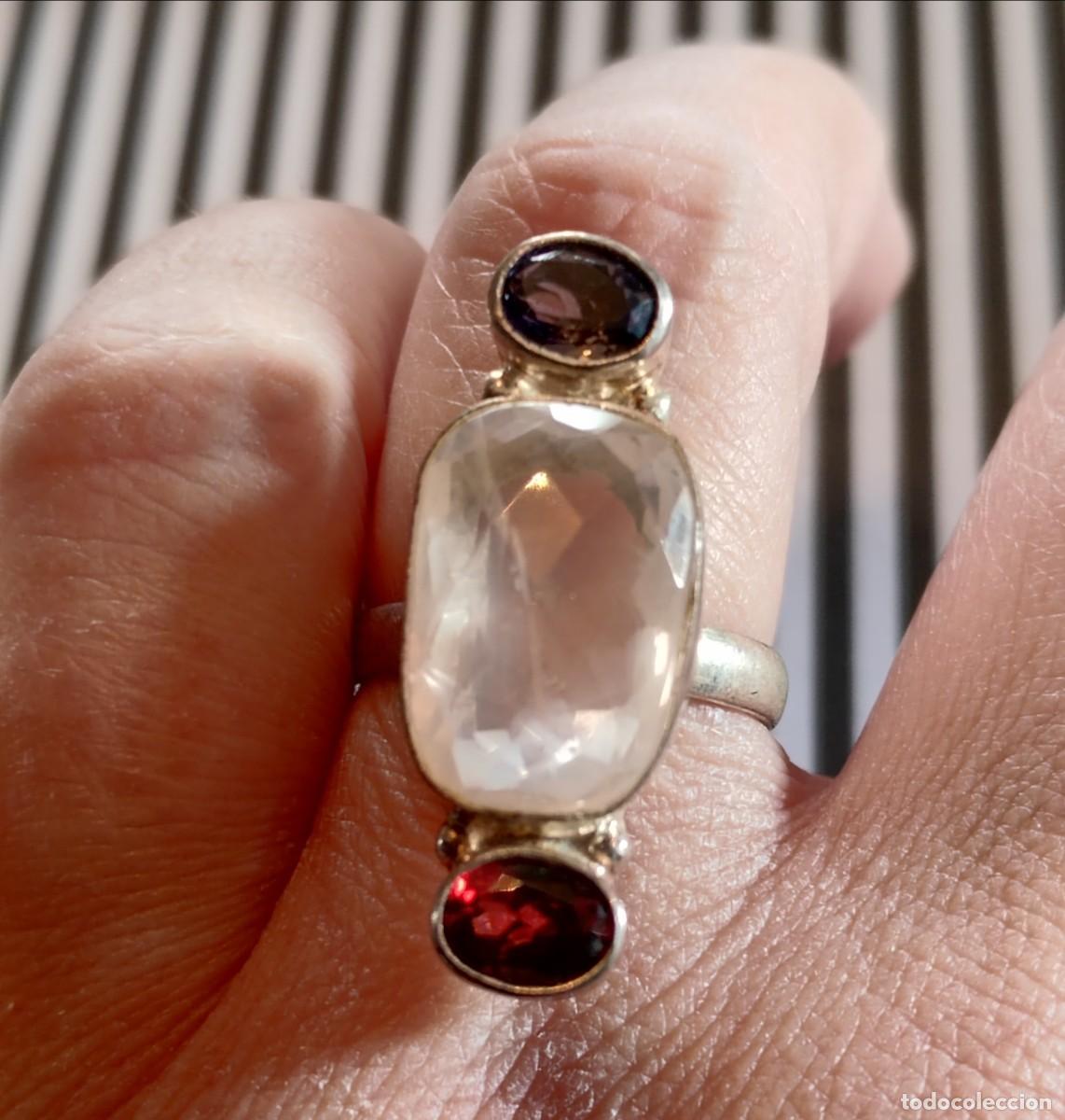Joyeria: Anillo Plata de Ley con Cuarzo - Foto 2