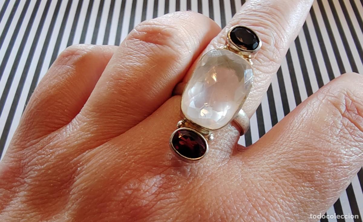Joyeria: Anillo Plata de Ley con Cuarzo - Foto 3