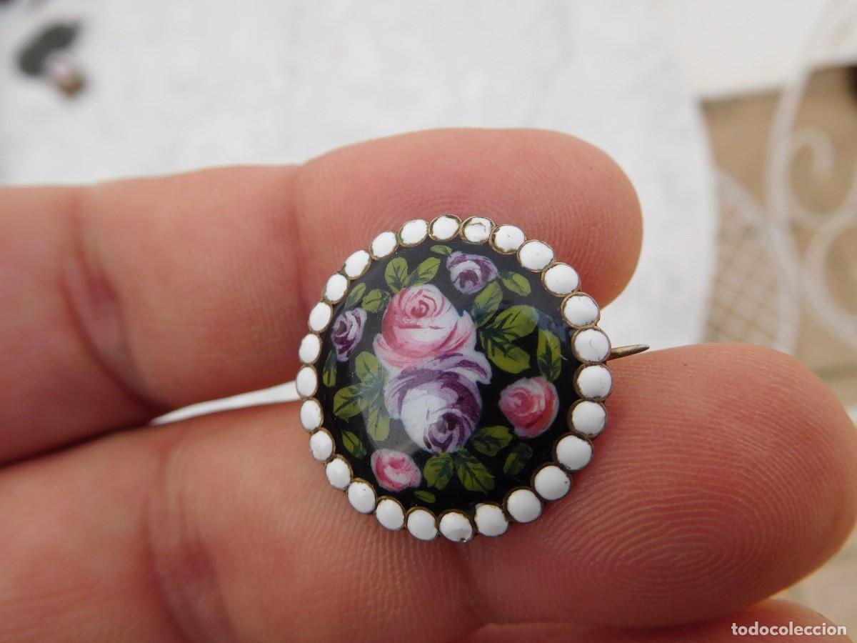 Joyeria: Broche antiguo de plata y esmalte - Foto 3