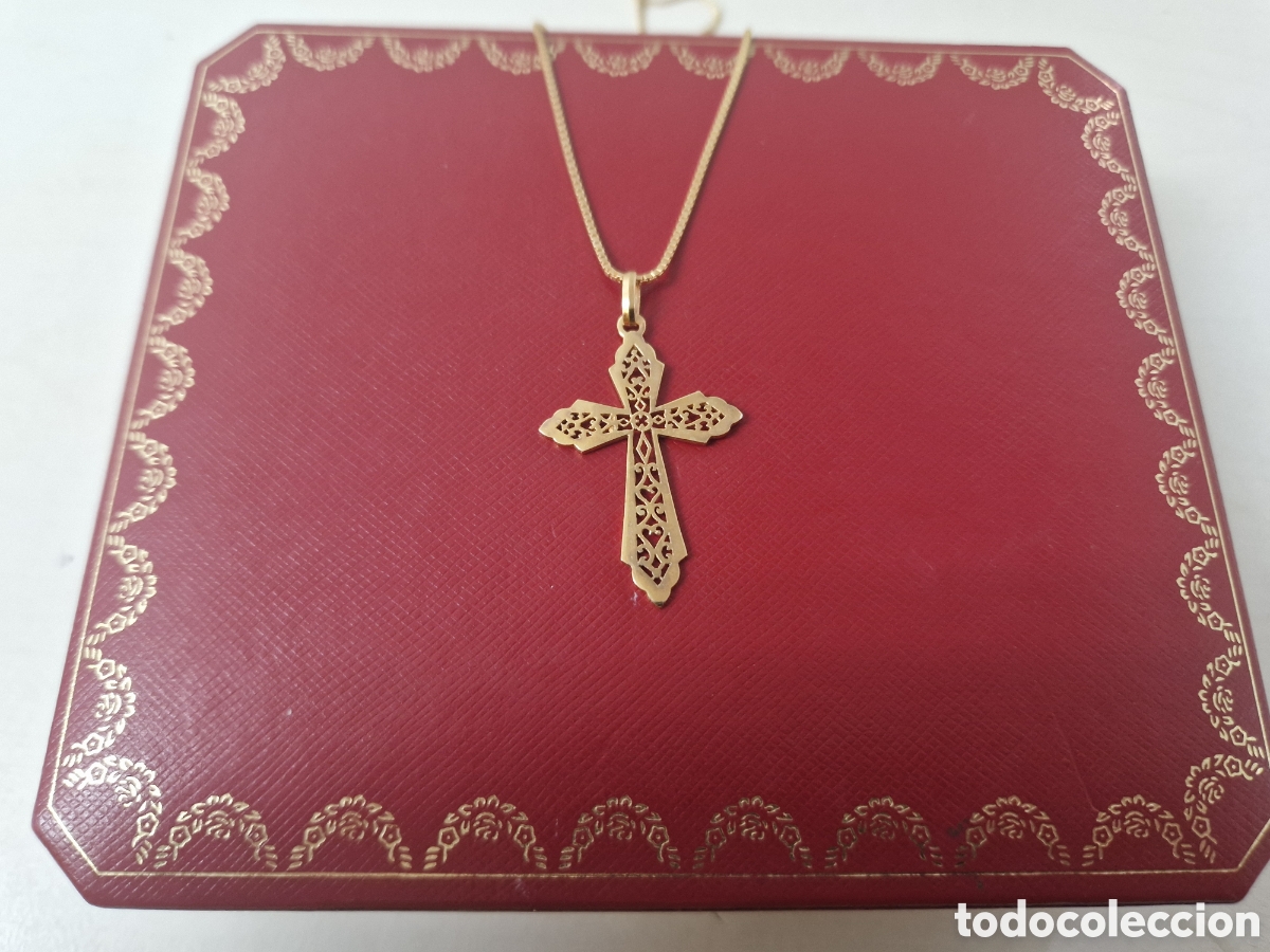 Joyeria: CRUZ Y CADENA EN PLATA VERMEIL - Foto 3