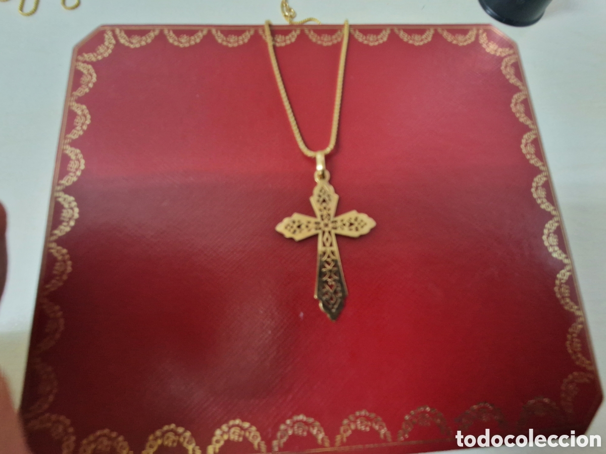 Joyeria: CRUZ Y CADENA EN PLATA VERMEIL - Foto 2