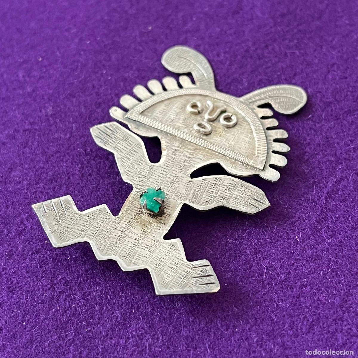 Joyeria: ANTIGUO ALFILER BROCHE DE PLATA DE LEY. - Foto 2