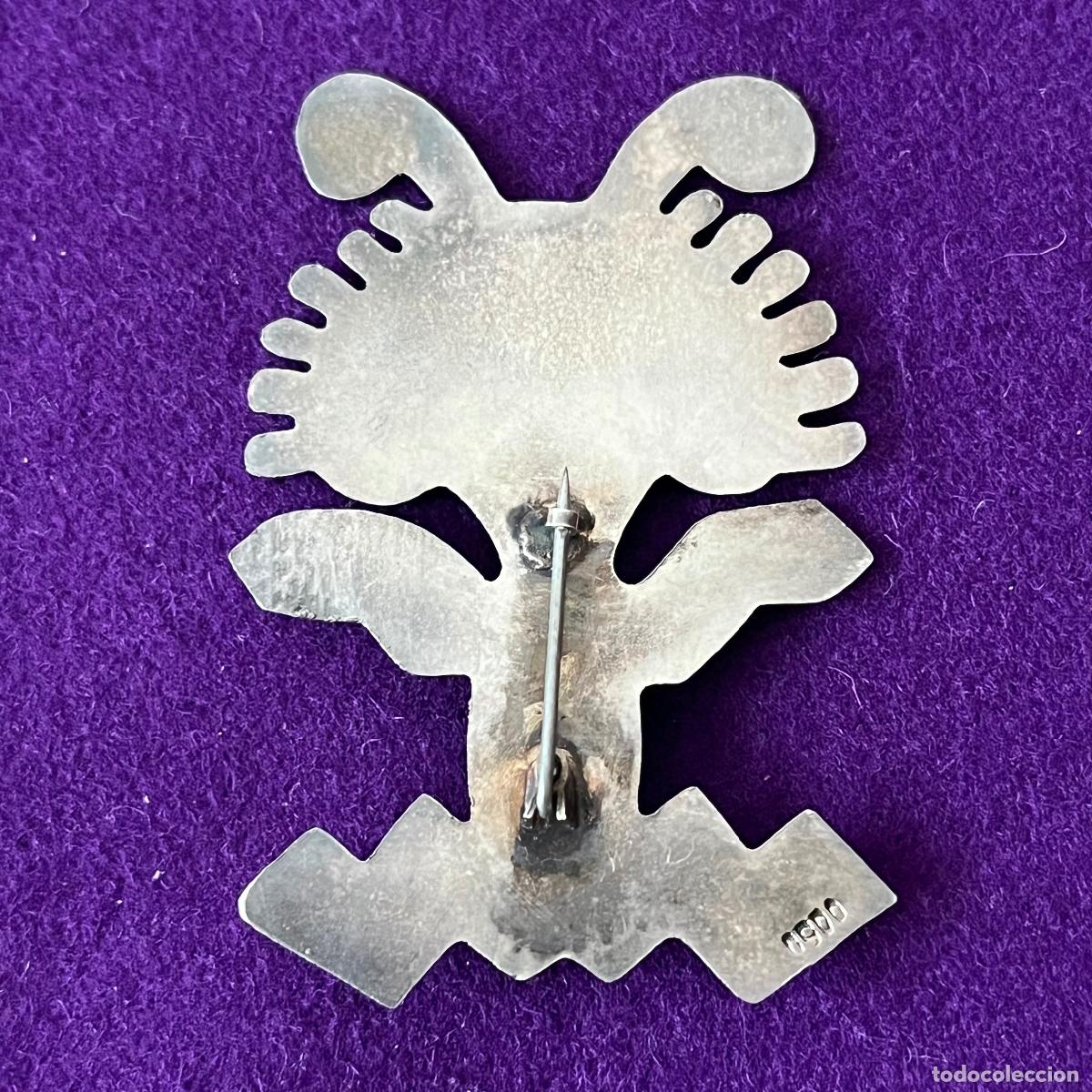 Joyeria: ANTIGUO ALFILER BROCHE DE PLATA DE LEY. - Foto 3