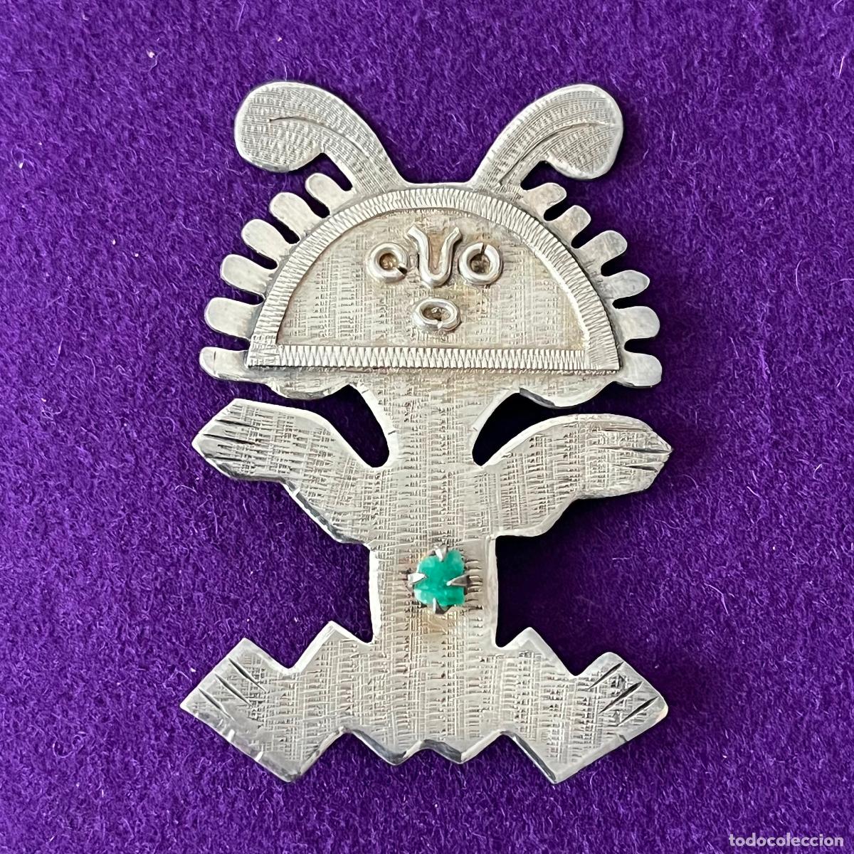 Joyeria: ANTIGUO ALFILER BROCHE DE PLATA DE LEY. - Foto 1