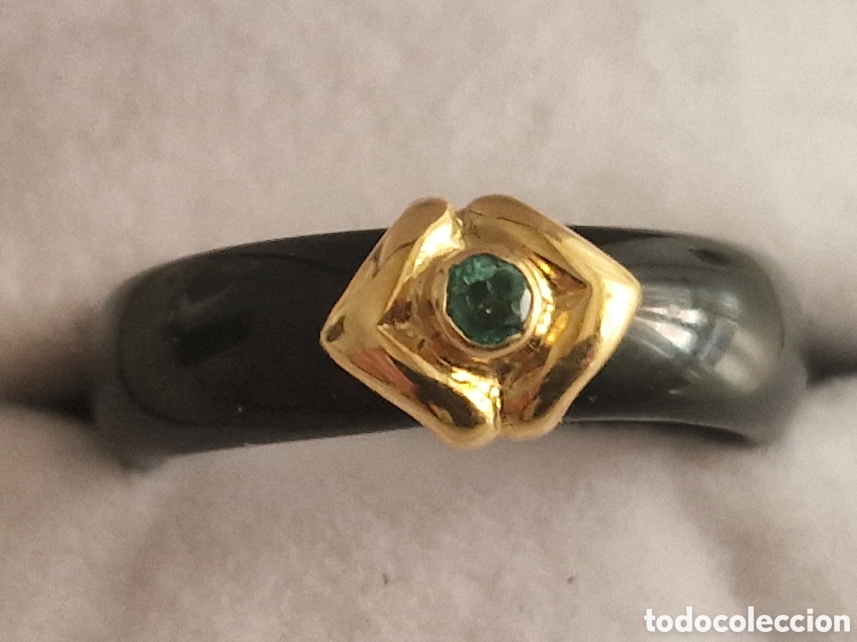 Joyeria: ANILLO ORO 18 K Y ONIX CON ESMERALDA - Foto 5