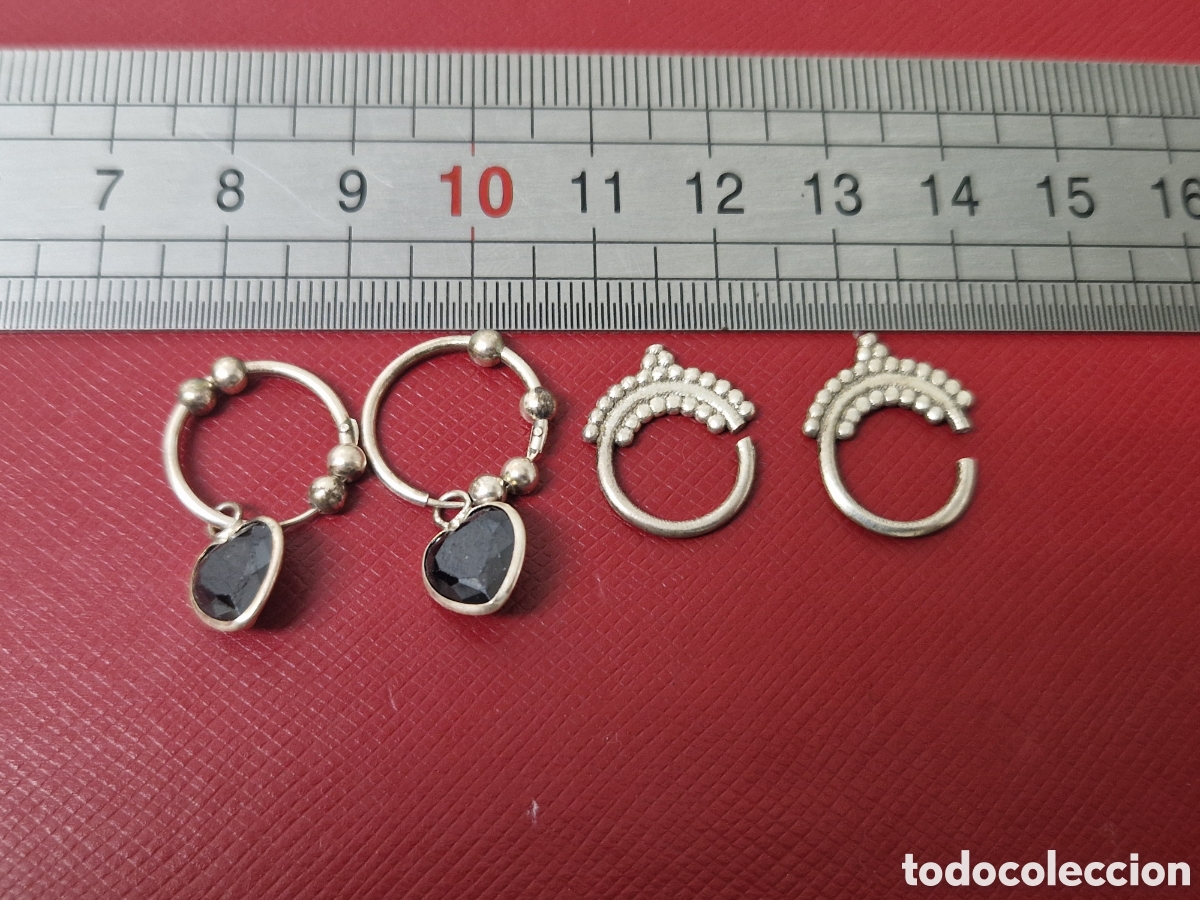 Joyeria: 2 PARES DE PENDIENTES DE PLATA NUEVOS - Foto 3