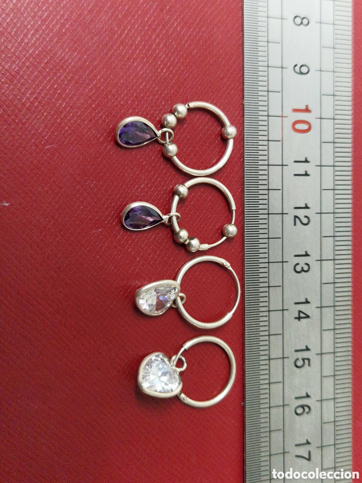 Joyeria: 2 PARES DE PENDIENTES EN PLATA NUEVOS - Foto 3