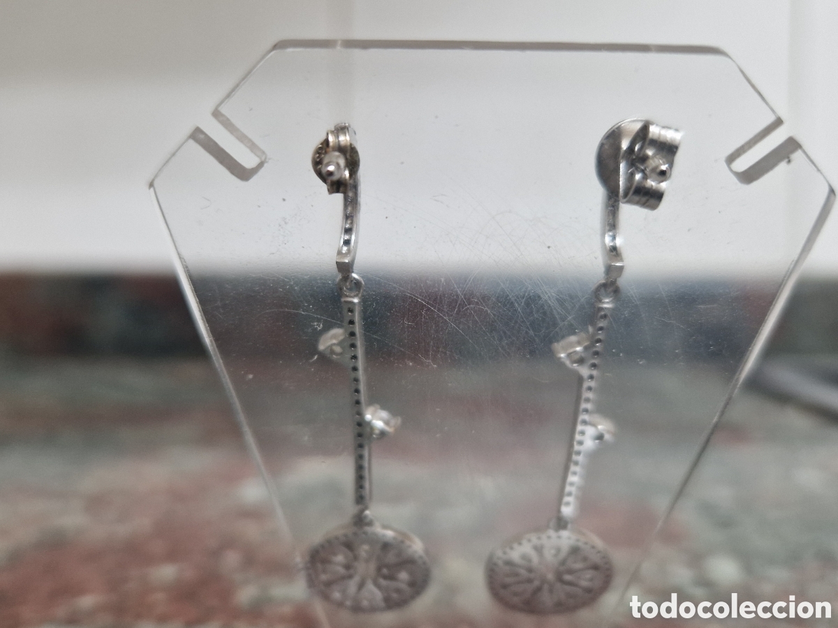 Joyeria: PENDIENTES DE ALTA JOYERIA PLATA Y CIRCONITAS - Foto 3