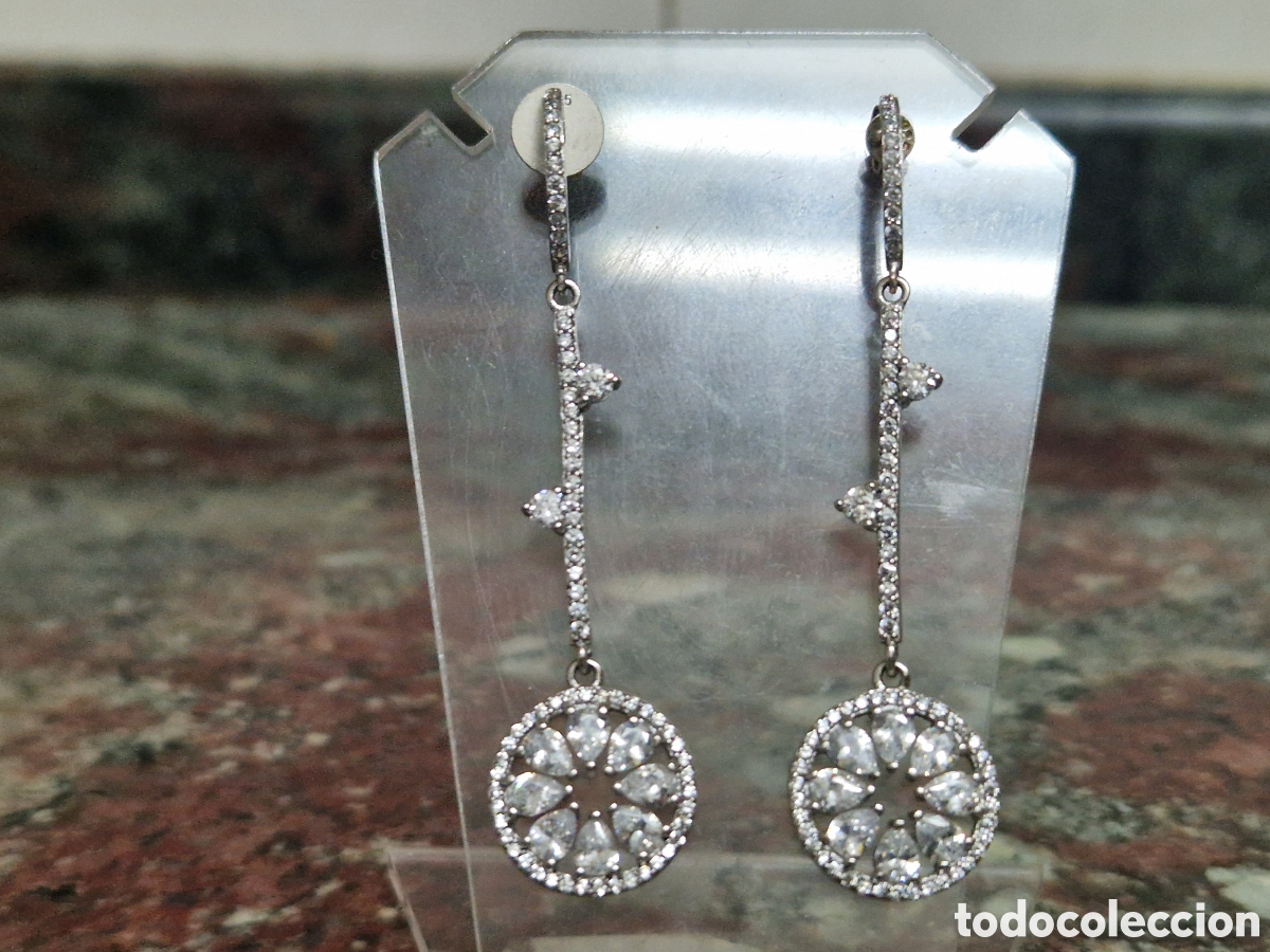 Joyeria: PENDIENTES DE ALTA JOYERIA PLATA Y CIRCONITAS - Foto 5