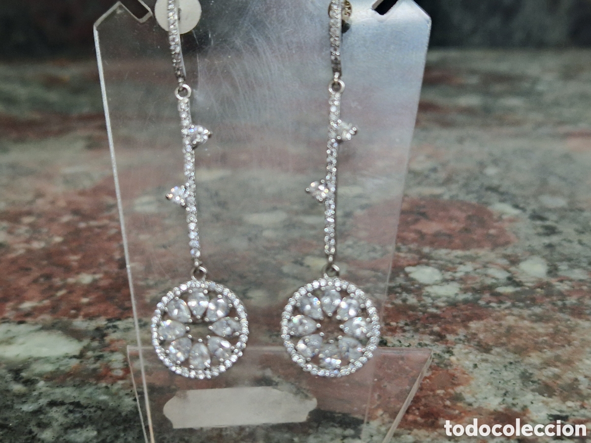 Joyeria: PENDIENTES DE ALTA JOYERIA PLATA Y CIRCONITAS - Foto 6