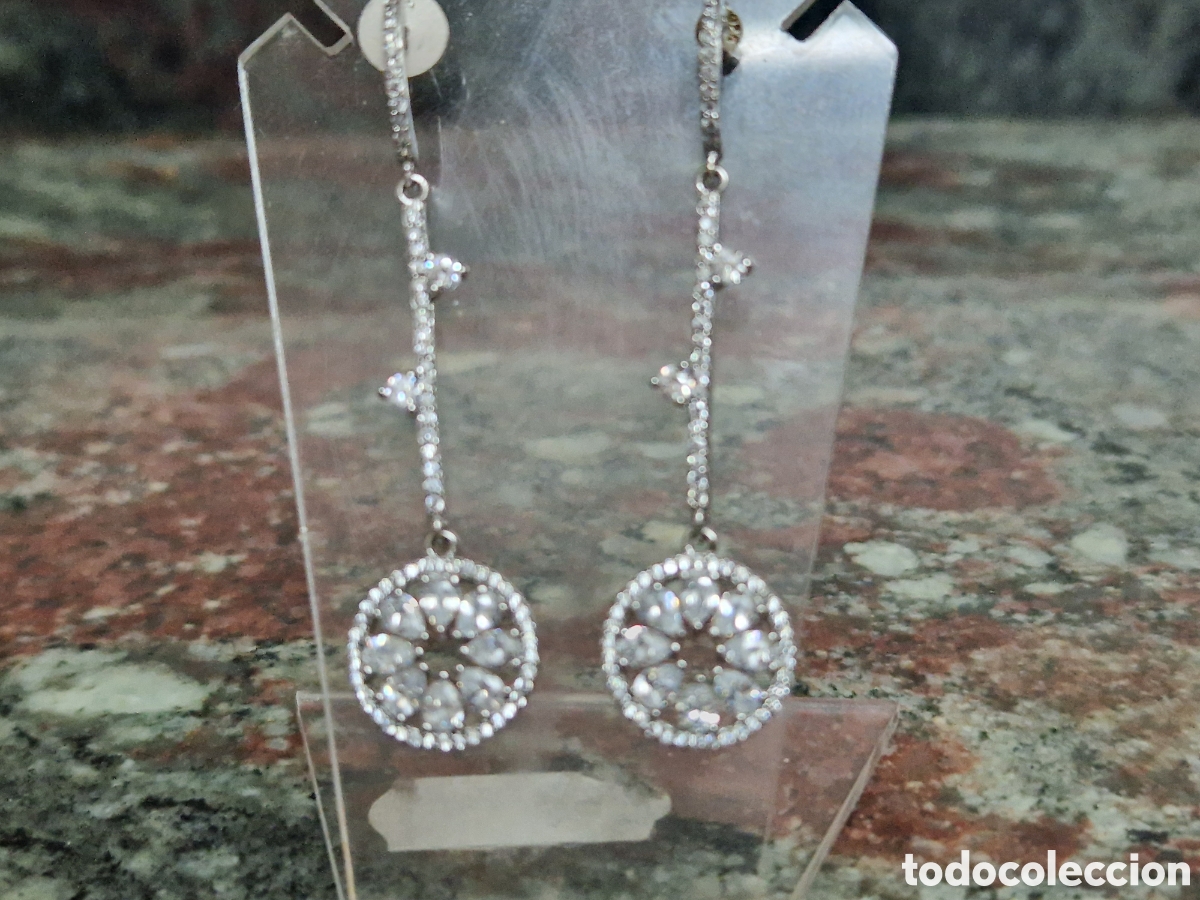 Joyeria: PENDIENTES DE ALTA JOYERIA PLATA Y CIRCONITAS - Foto 7