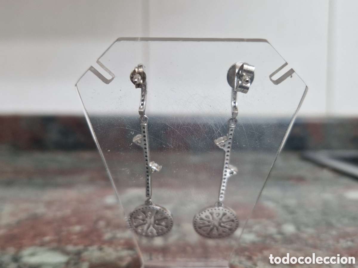 Joyeria: PENDIENTES DE ALTA JOYERIA PLATA Y CIRCONITAS - Foto 8
