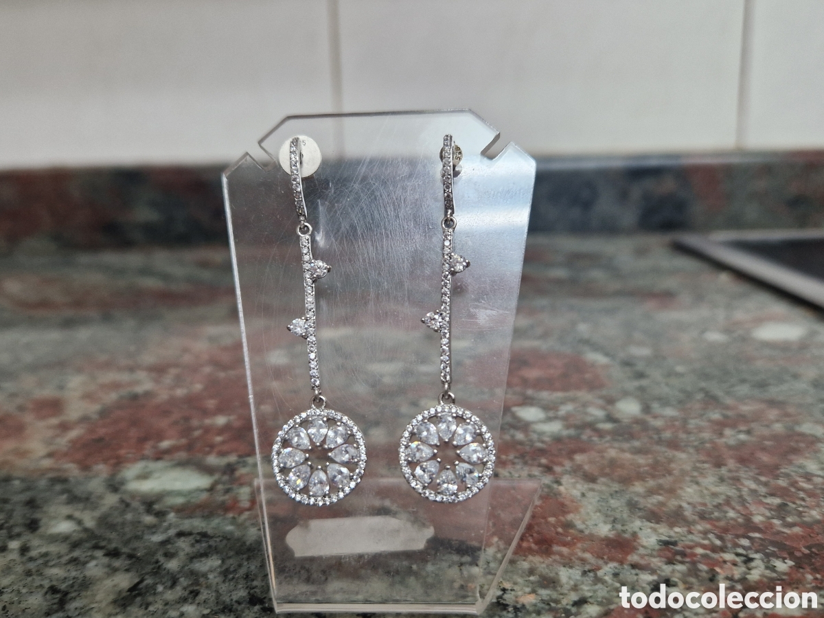 Joyeria: PENDIENTES DE ALTA JOYERIA PLATA Y CIRCONITAS - Foto 1