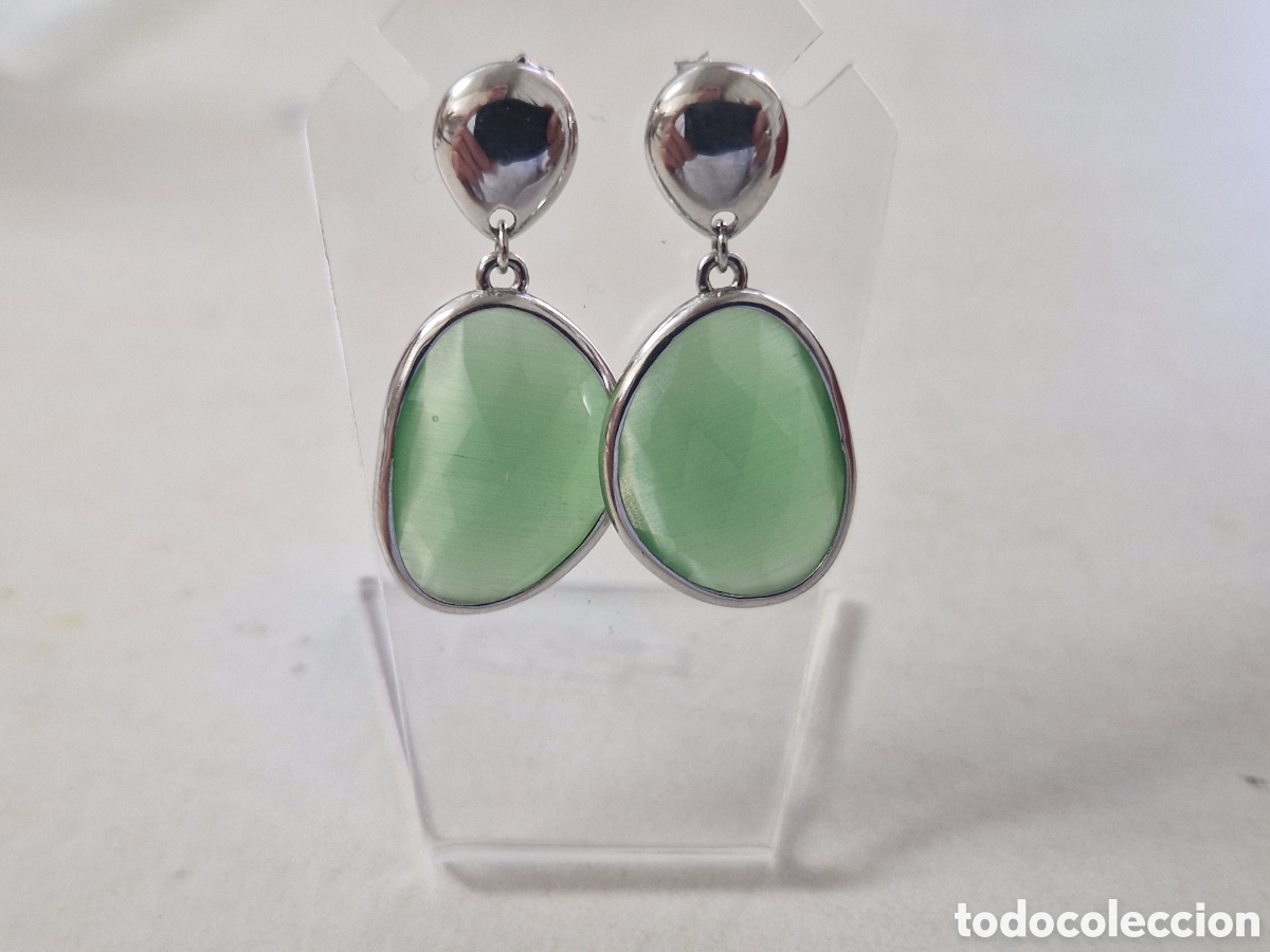 Joyeria: PENDIENTES PLATA Y PIESRA VERDE NATURAL - Foto 5