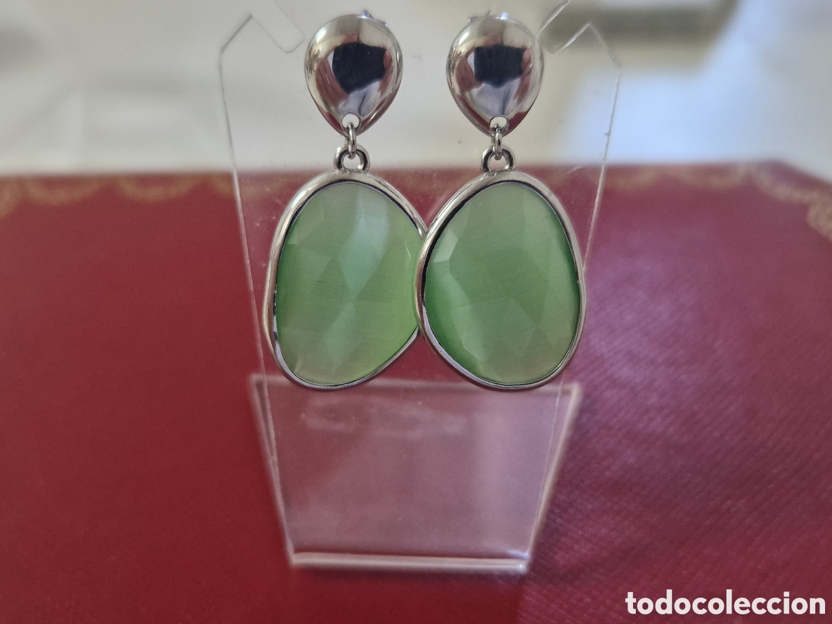 Joyeria: PENDIENTES PLATA Y PIESRA VERDE NATURAL - Foto 8