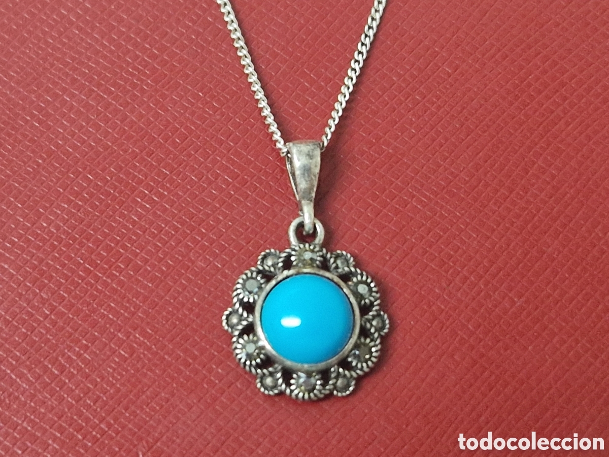 Joyeria: COLGANTE Y CADENA PLATA Y TURQUESA - Foto 5