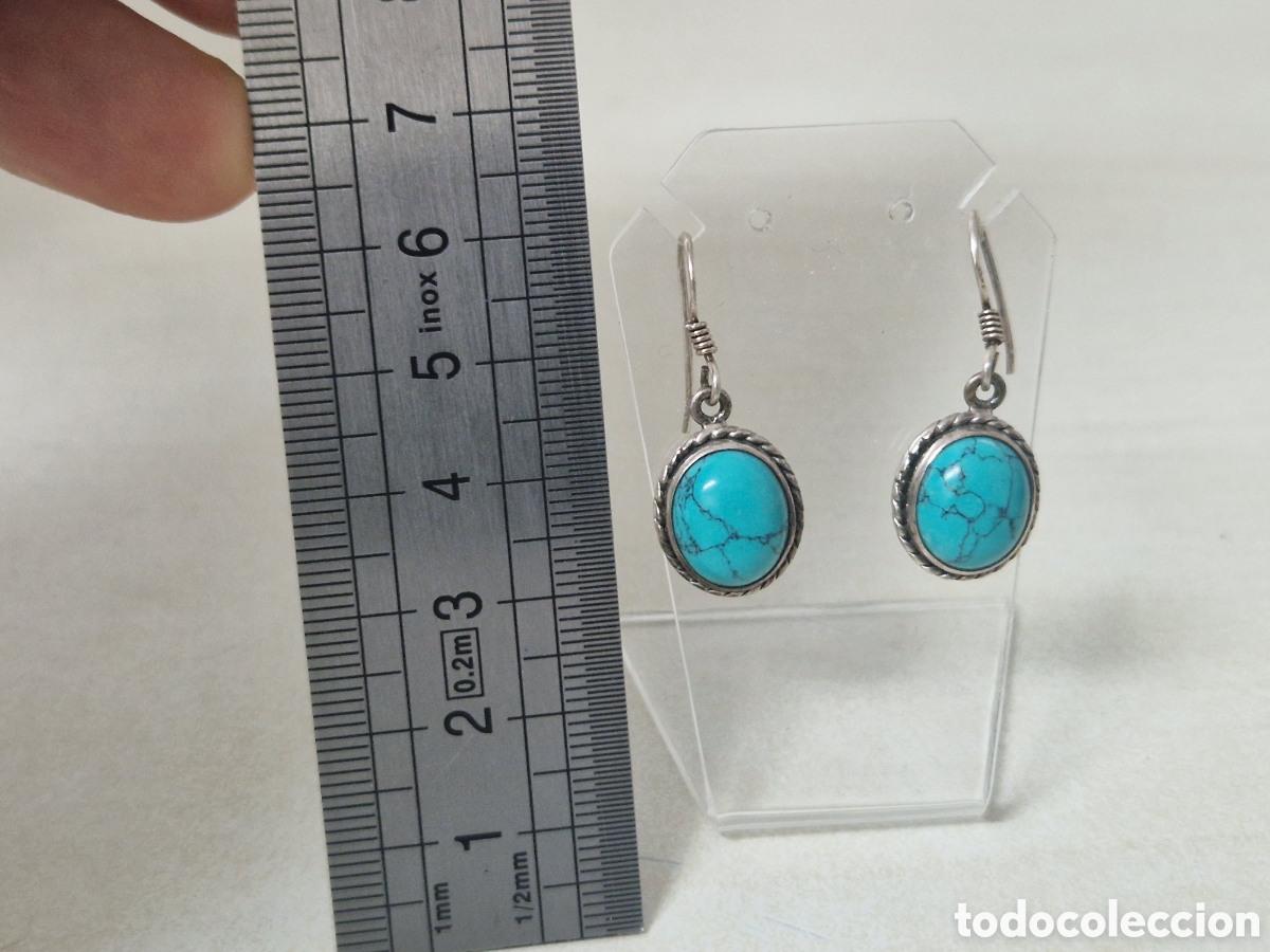 Joyeria: PENDIENTES PLATA Y TURQUESAS - Foto 2