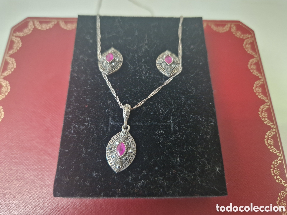 Joyeria: CONJUNTO 3 PIEZAS PLATA Y RUBIS NATURALES - Foto 5