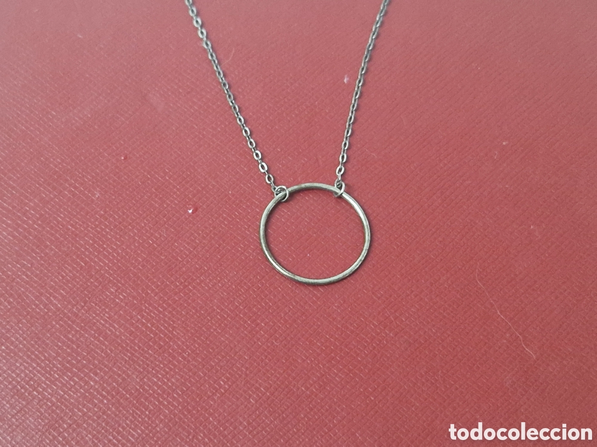 Joyeria: CADENA Y COLGANTE FORMA ARO PLATA DE LEY - Foto 2
