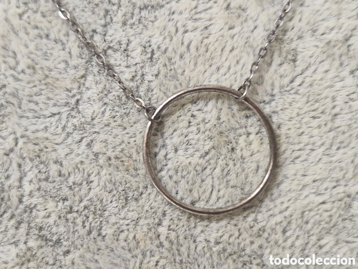 Joyeria: CADENA Y COLGANTE FORMA ARO PLATA DE LEY - Foto 3