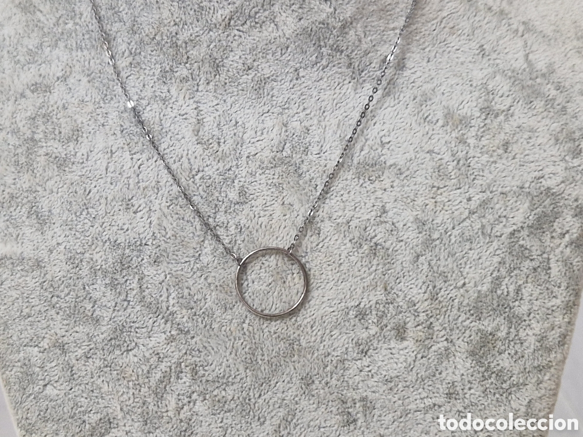 Joyeria: CADENA Y COLGANTE FORMA ARO PLATA DE LEY - Foto 4