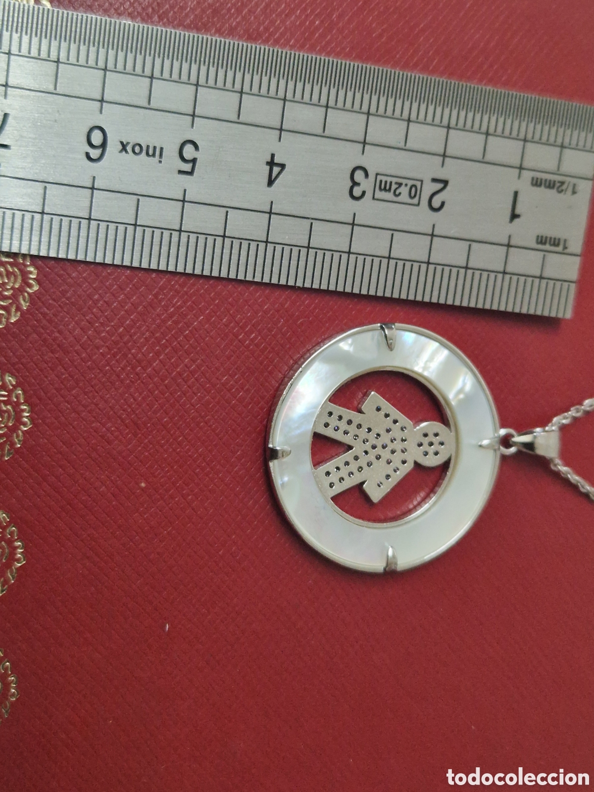 Joyeria: COLGANTE PLATA Y NACAR CON CIRCONITAS CON CADENA - Foto 4