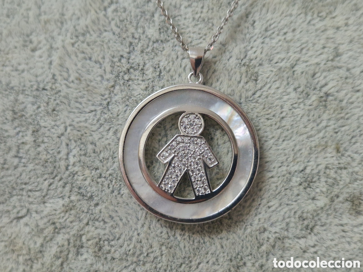 Joyeria: COLGANTE PLATA Y NACAR CON CIRCONITAS CON CADENA - Foto 5