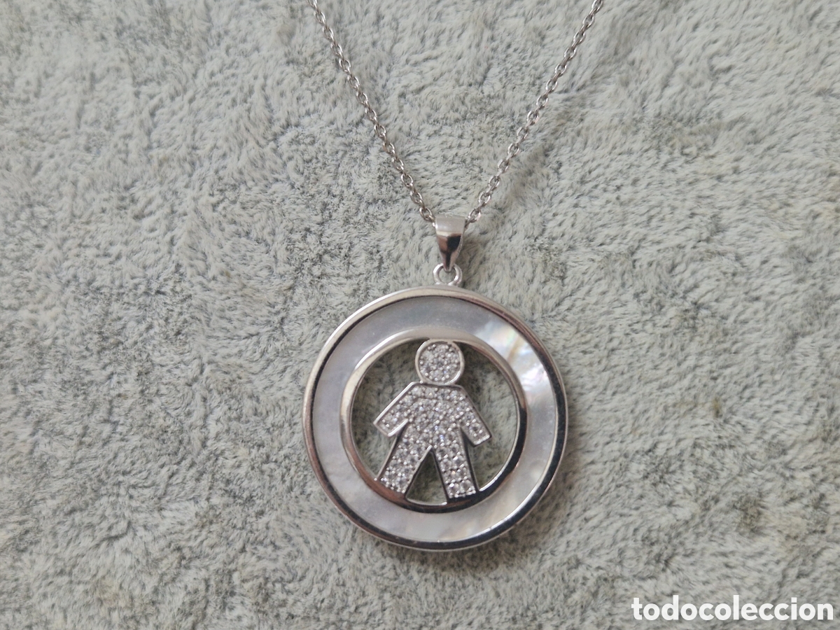 Joyeria: COLGANTE PLATA Y NACAR CON CIRCONITAS CON CADENA - Foto 6