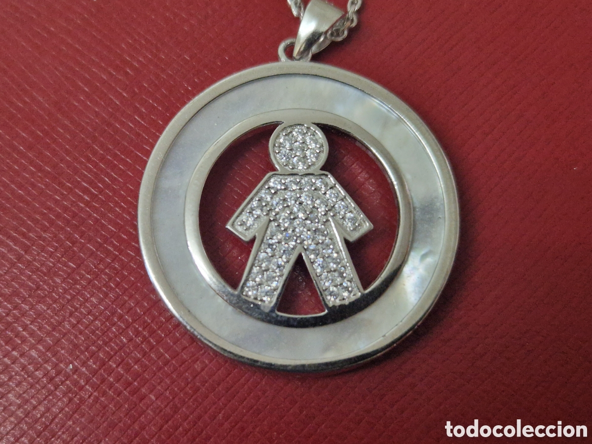 Joyeria: COLGANTE PLATA Y NACAR CON CIRCONITAS CON CADENA - Foto 1