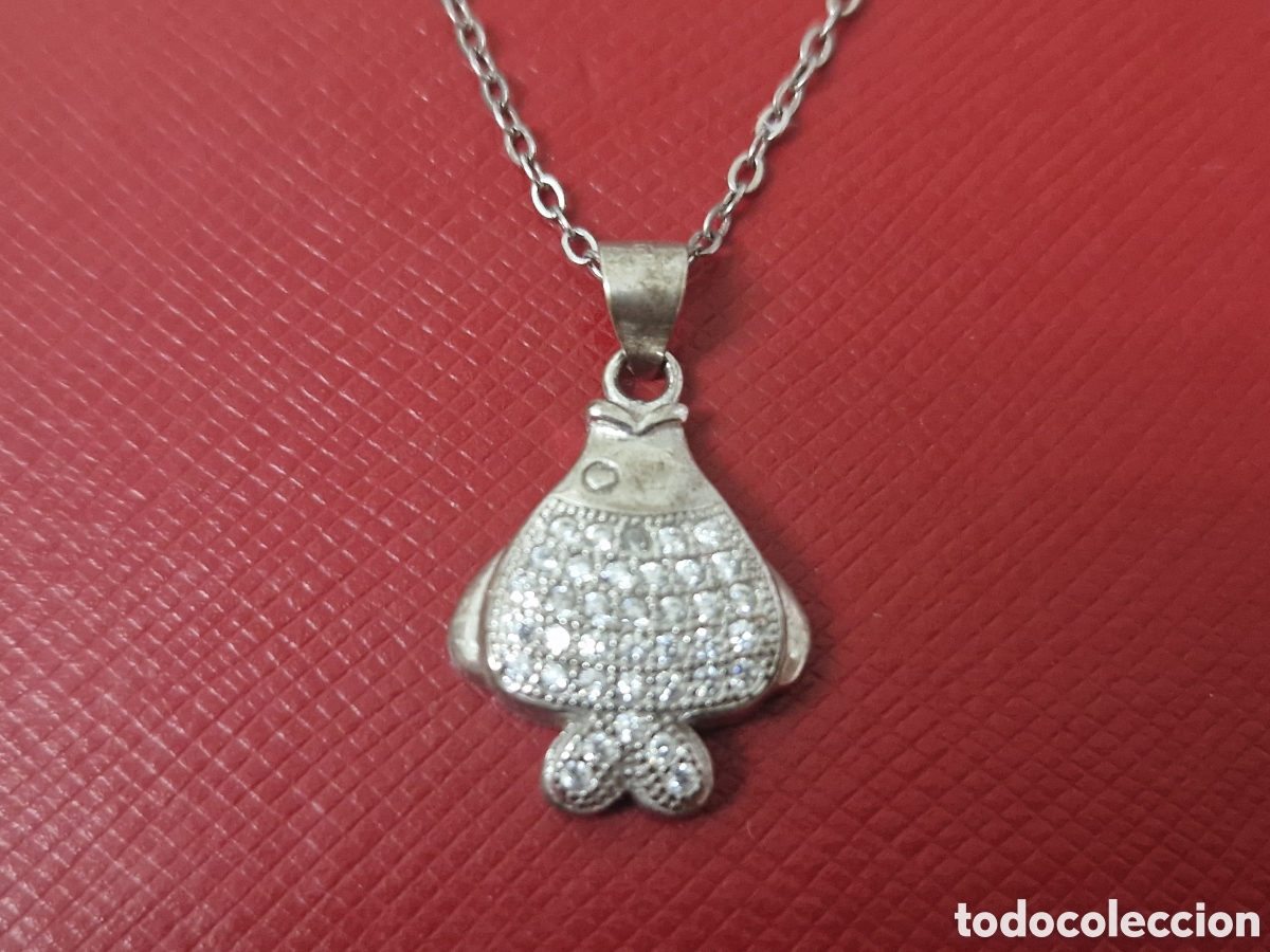 Joyeria: COLGANTE Y CADENA PLATA Y CIRCONITAS NUEVO - Foto 1