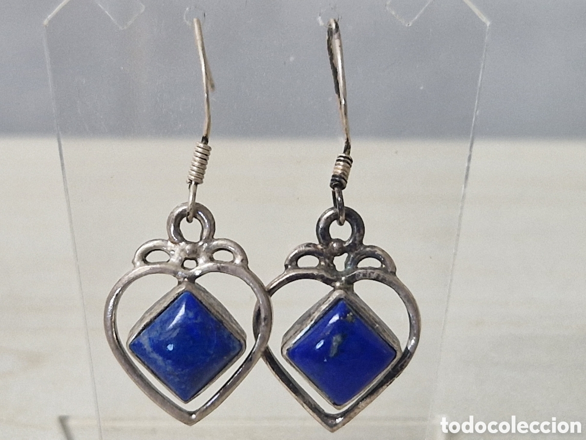 Joyeria: PENDIENTES PLATA Y LAPISZULI NUEVOS - Foto 2