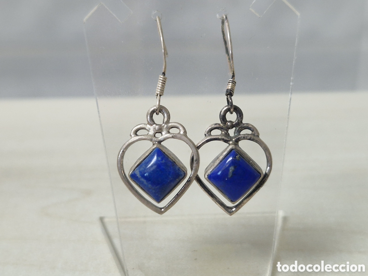 Joyeria: PENDIENTES PLATA Y LAPISZULI NUEVOS - Foto 3