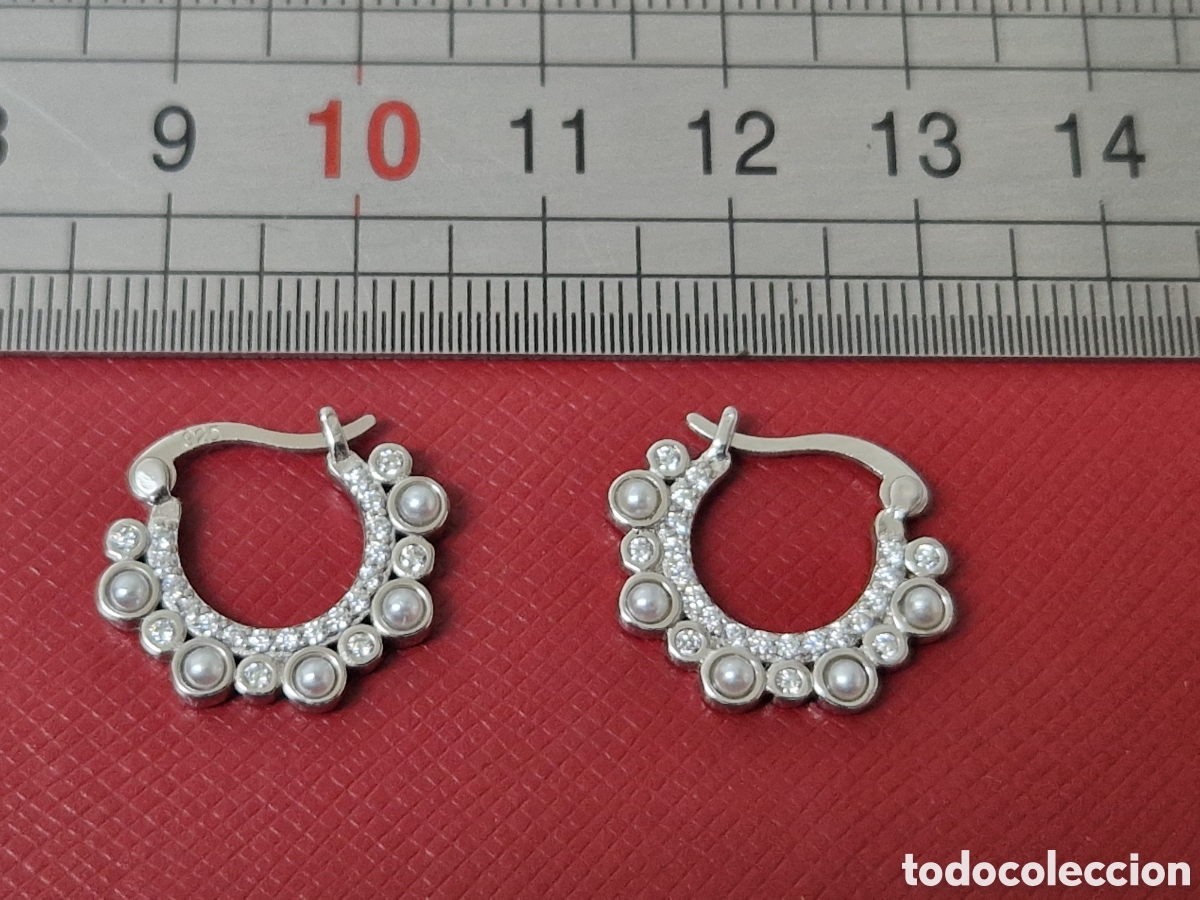 Joyeria: PENDIENTES DE PLATA CON PERLAS NUEVOS - Foto 4