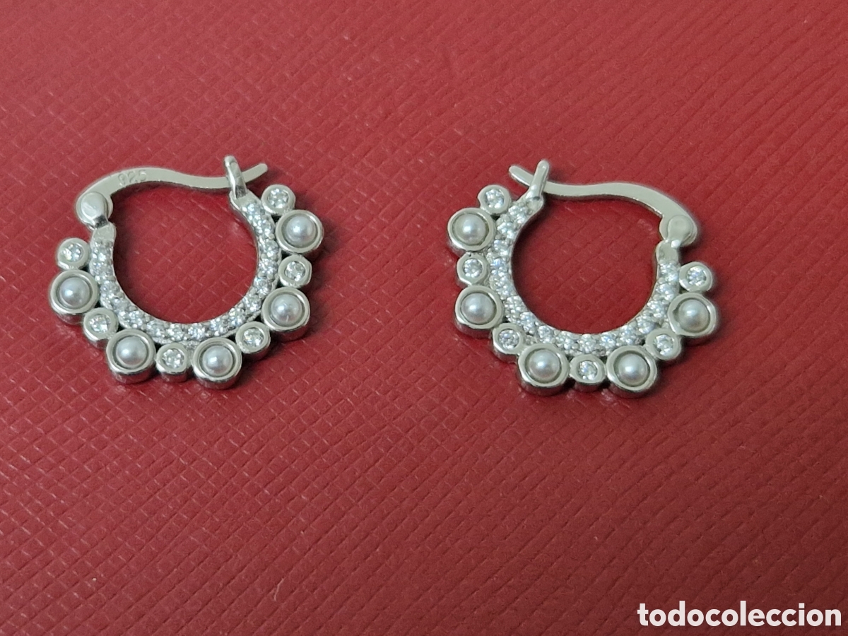 Joyeria: PENDIENTES DE PLATA CON PERLAS NUEVOS - Foto 5