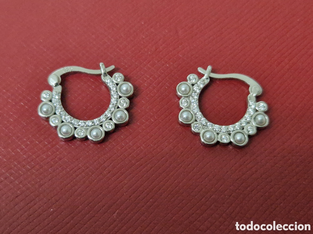 Joyeria: PENDIENTES DE PLATA CON PERLAS NUEVOS - Foto 1
