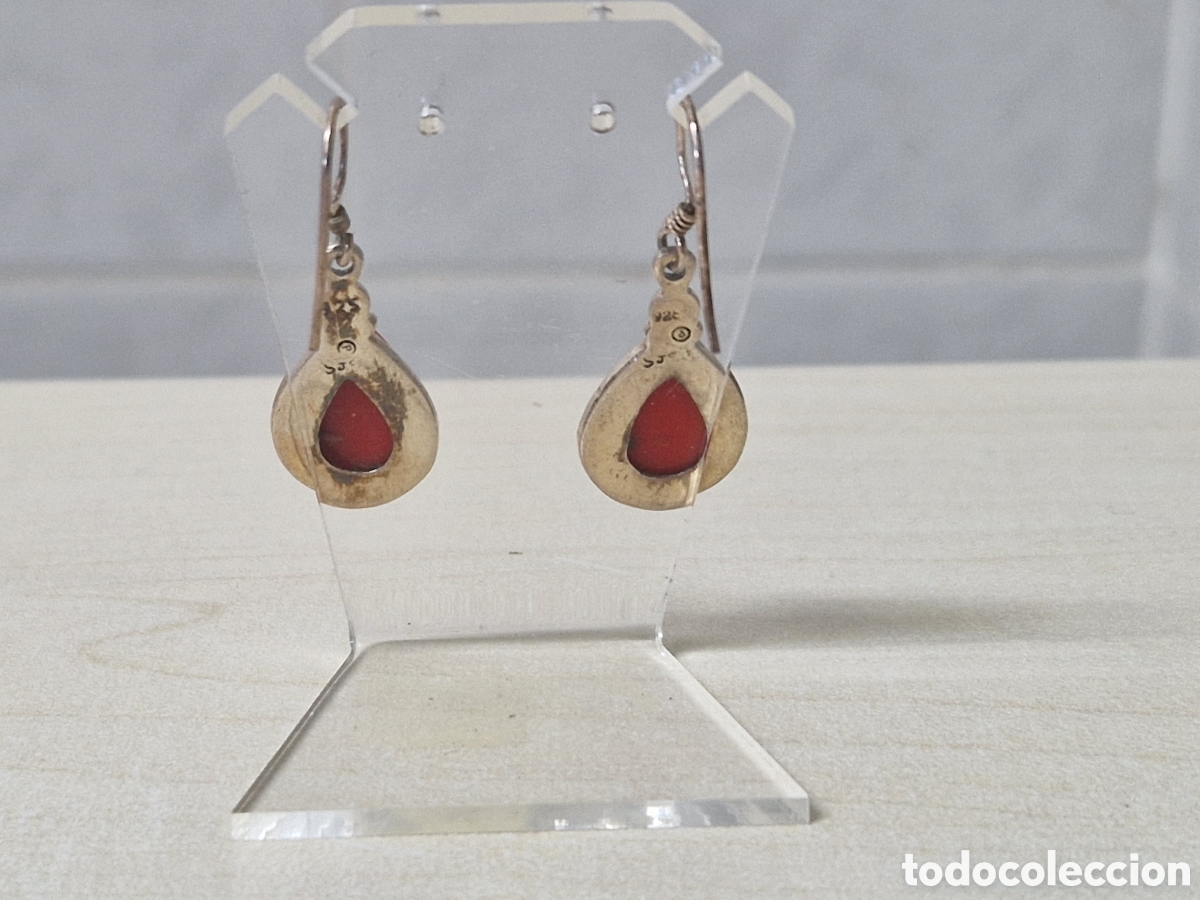 Joyeria: PRECIOSOS PENDIENTES CORAL Y PERLAS PLATA NUEVO - Foto 3
