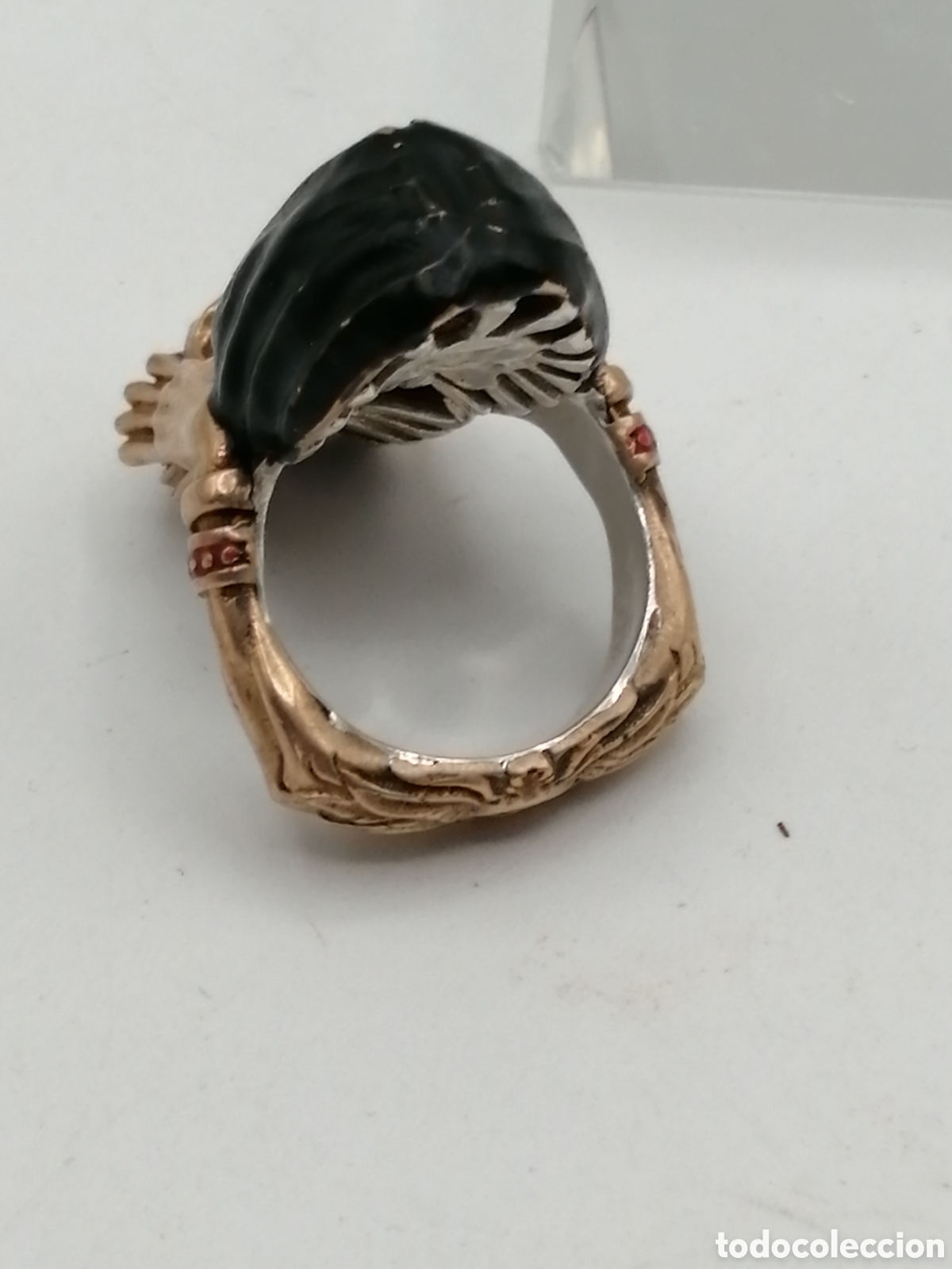 Joyeria: Anillo Gothico plata 925mls esmaltada y dorada - Foto 7