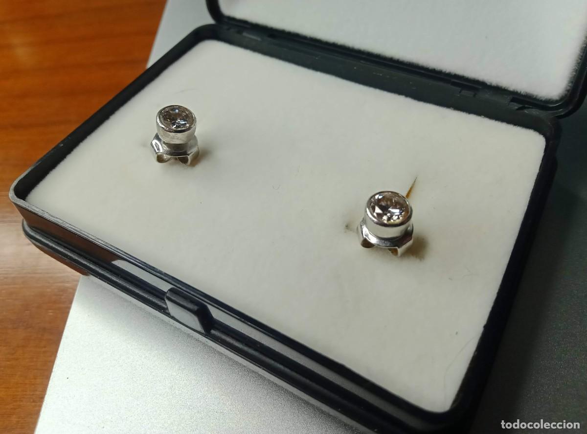 Joyeria: Pendientes de oro blanco con diamantes de 0,97 Ktes - Foto 1