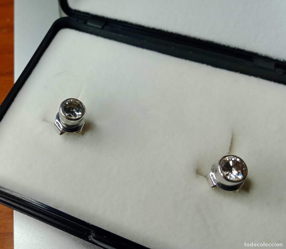 Joyeria: Pendientes de oro blanco con diamantes de 0,97 Ktes - Foto 2