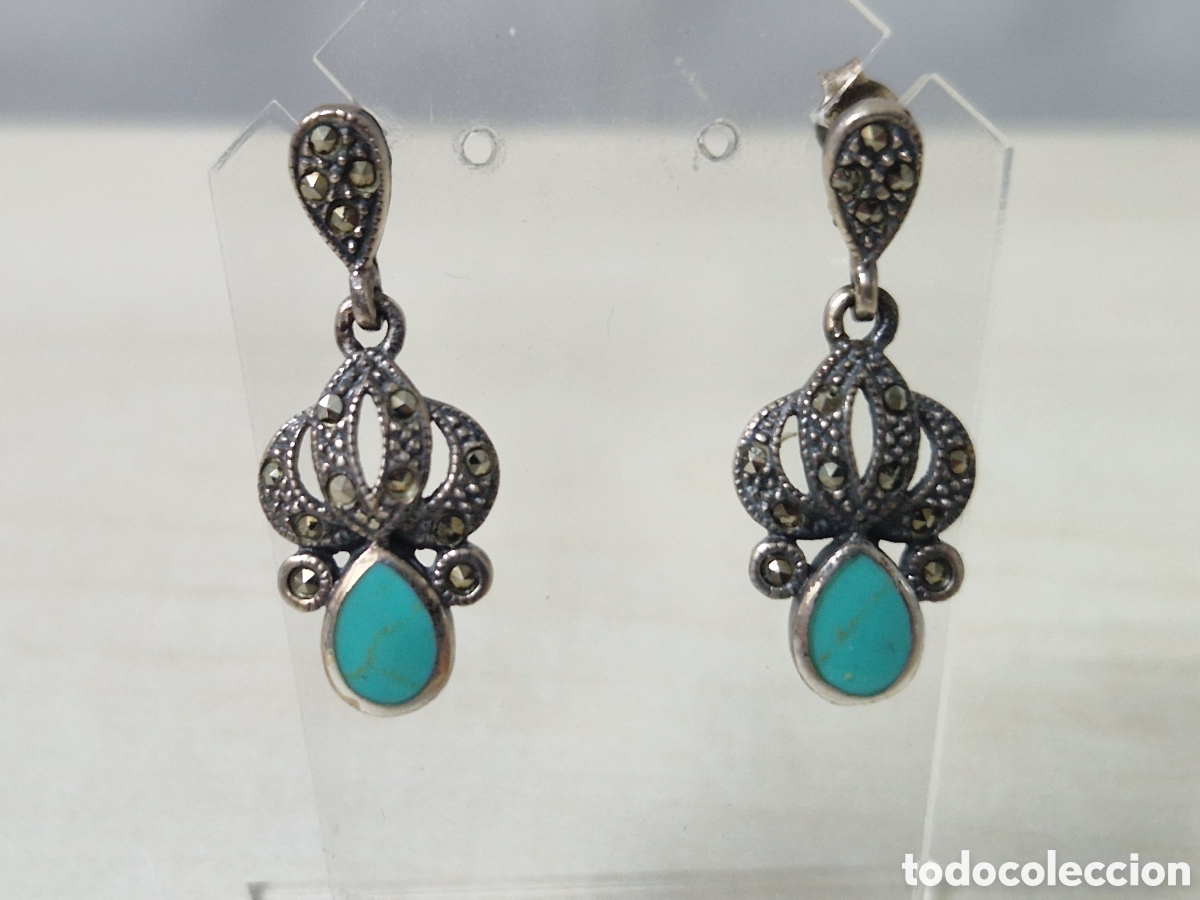 Joyeria: BONITOS PENDIENTES PLATA TURQUESAS NUEVOS - Foto 3
