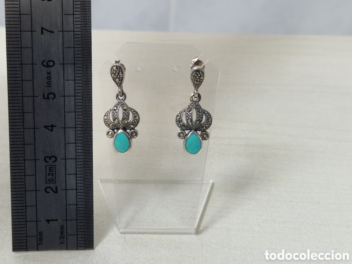 Joyeria: BONITOS PENDIENTES PLATA TURQUESAS NUEVOS - Foto 7