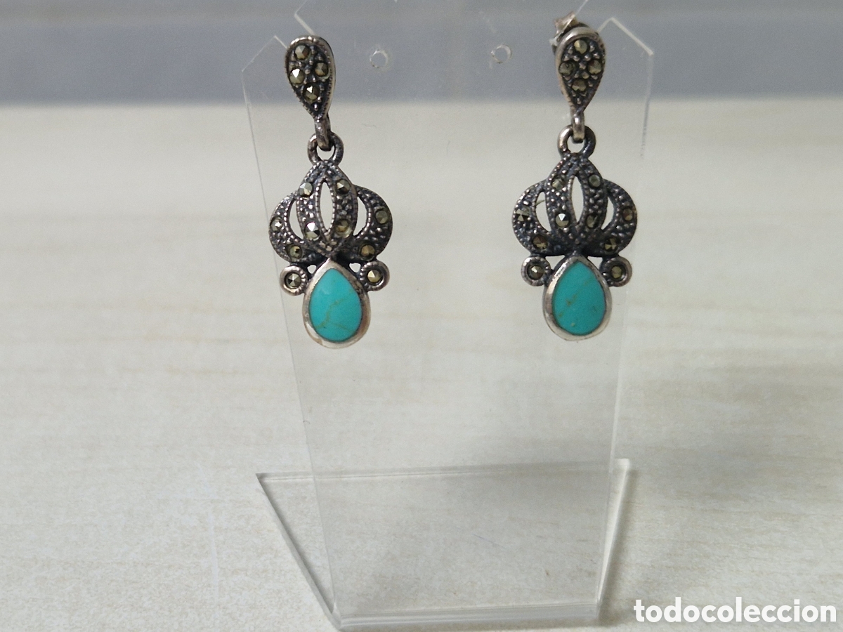 Joyeria: BONITOS PENDIENTES PLATA TURQUESAS NUEVOS - Foto 2
